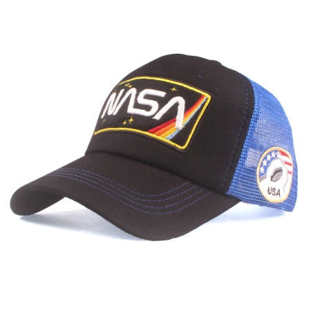 Czapeczka z daszkiem NASA (czarno-niebieska)