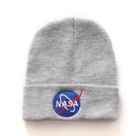 Czapka zimowa z logo NASA (szara)