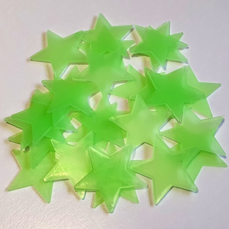 Gwiazdki fluorescencyjne - zielone (25 szt.)